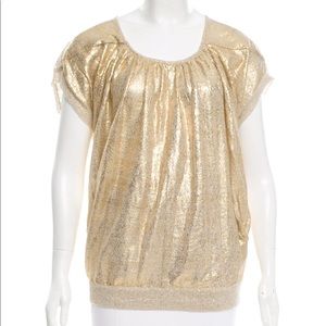 Vanessa Bruno Athé Gold Top